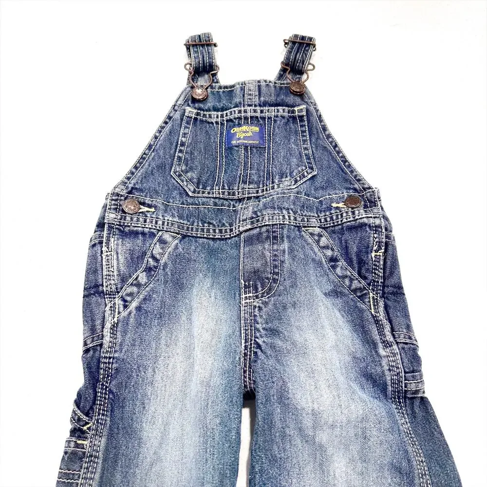 OshKosh B'Gosh Baby Blue Denim Jean Overalls sz 9 months